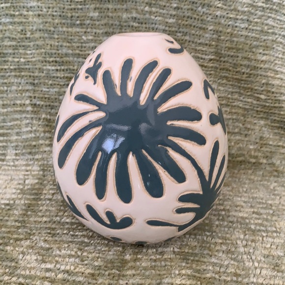 Opalhouse Other - Cream & Blue Earthenware Bubble Egg Vase